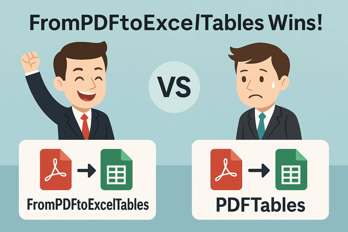 FromPDFtoExcelTables vs PDFTables comparison